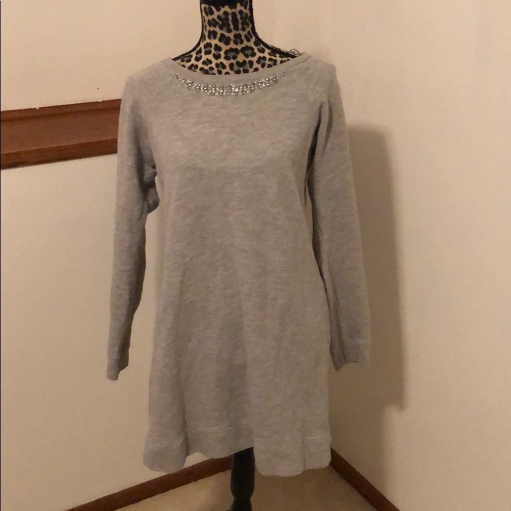 Embellished sweater dress